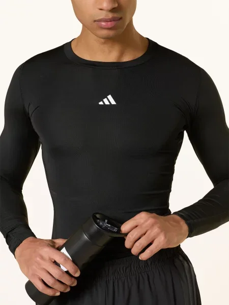 T-shirt adidas TECHFIT Compression Training Long Sleeve Long-Sleeve Top Black/ A Charcoal M czarna