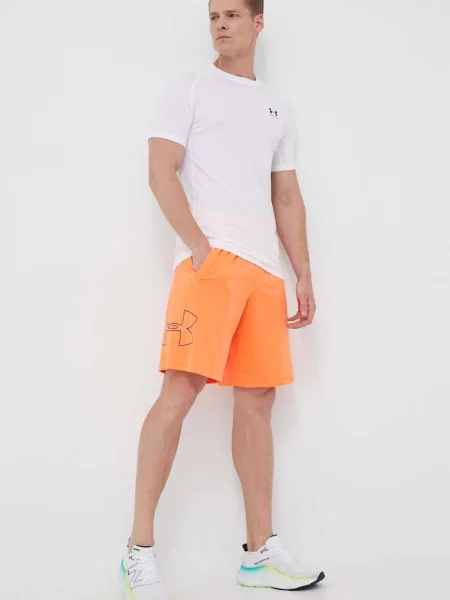 Under Armour t-shirt treningowy gładki biały