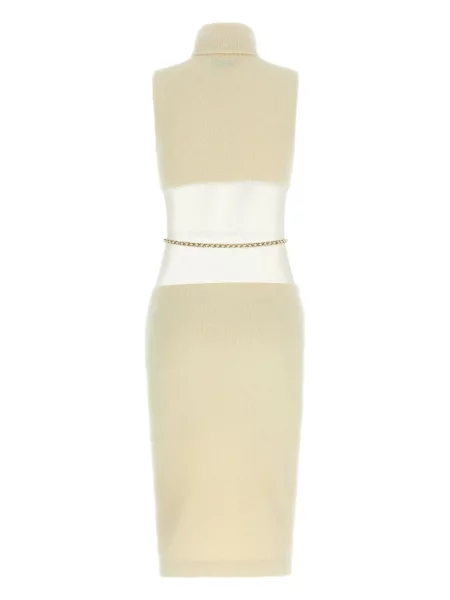 Rochie midi Elisabetta Franchi până la genunchi de costum alb