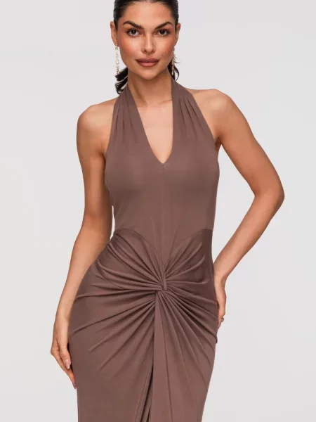 Rochie de seară Edoti maro