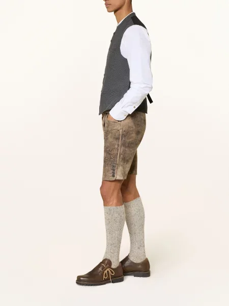 Spieth & Wensky Kožené Kalhoty Herford hnědá