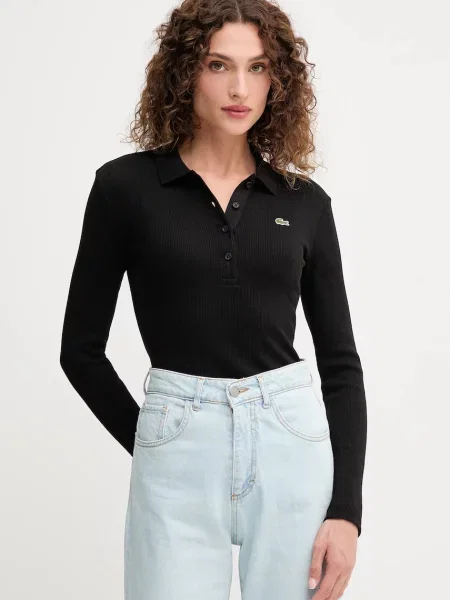Tricou mânecă lungă Lacoste negru