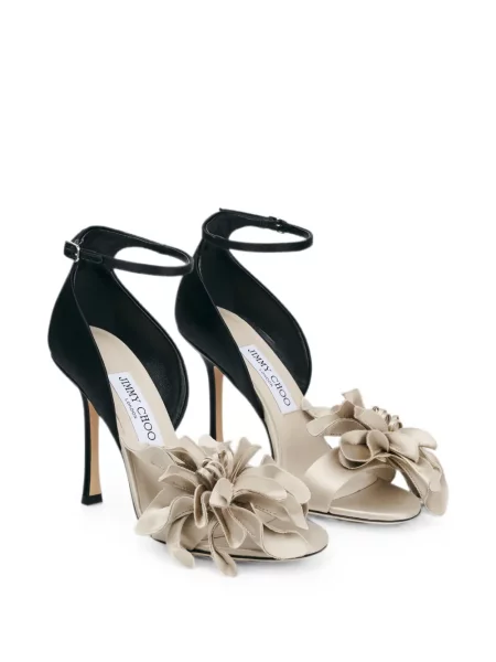 Gėlėtos dirželis sandalai Jimmy Choo juoda