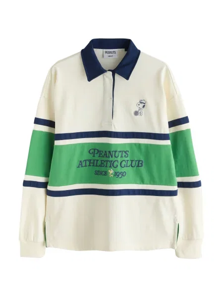 Next Tricou Snoopy ecru / bleumarin verde