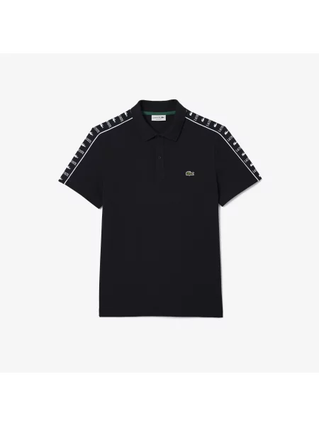 Lacoste Polo O Regularnym Kroju Z Nadrukiem czarny