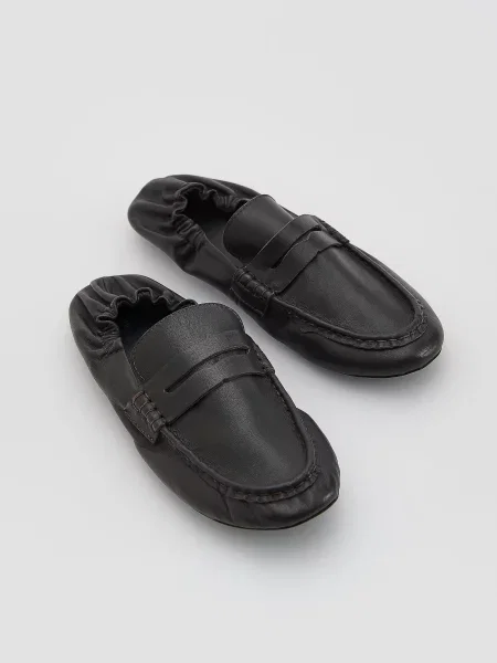 Кожаные лоферы Reserved коричневые