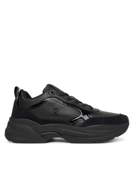 Tommy Hilfiger Sneakers Chunky Runner Patent negru