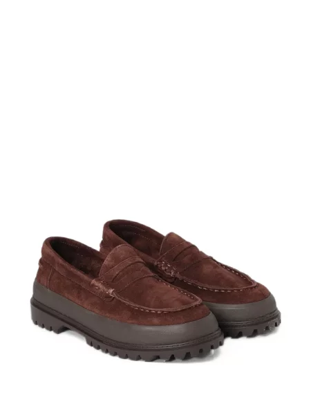 Велурени chunky лоуфъри Superga кафяво