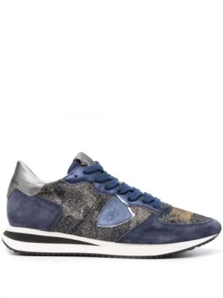 Sneakerși Philippe Model Paris din piele albastru