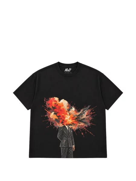 Tricou Melt cu imagine negru