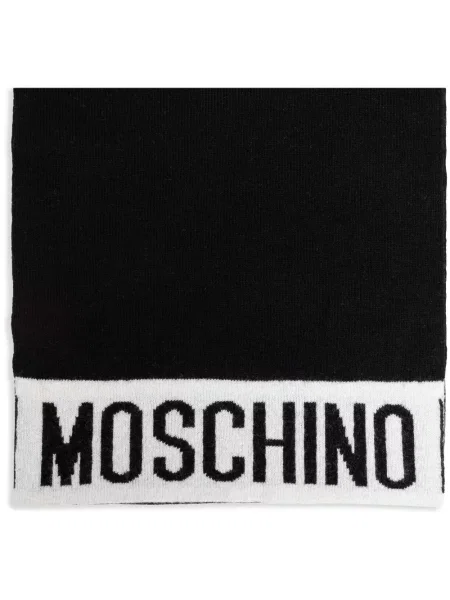Fular Moschino cu autograf negru