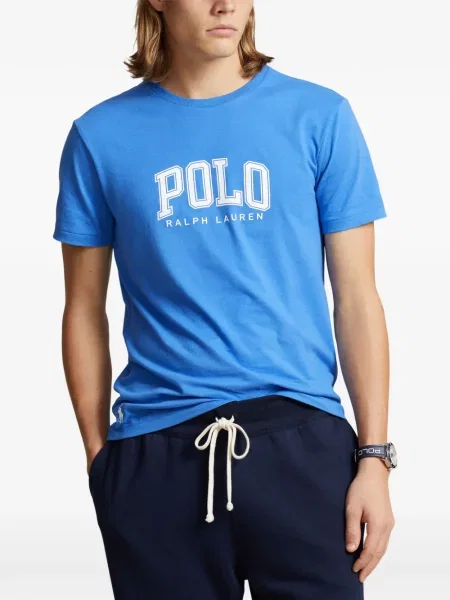 Tricou polo Polo Ralph Lauren cu glugă cu blană cu broderie roșu