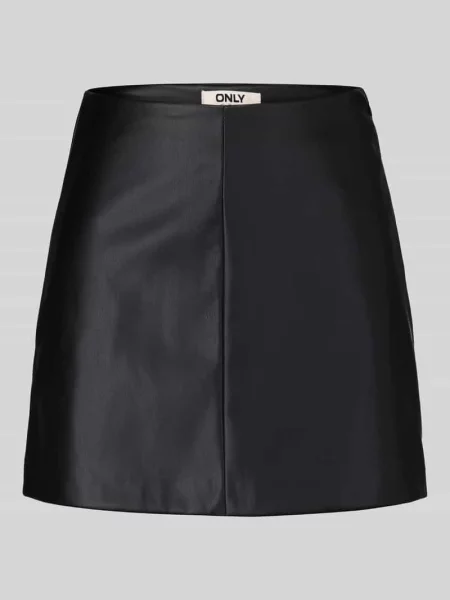 Spódnica mini o kroju regular fit z materiału skóropodobnego model NIELLA' Only czarna