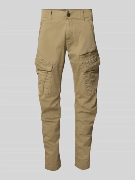 Spodnie o kroju slim fit z mieszanki bawełny w stylu cargo Pme Legend beżowe