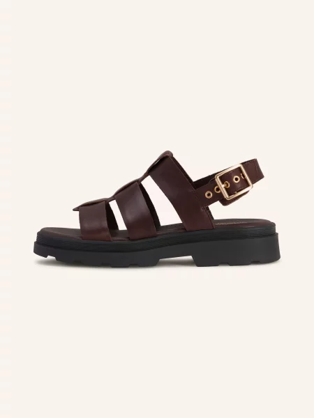 Clarks Sandály Strap tmavě / zlatá hnědá