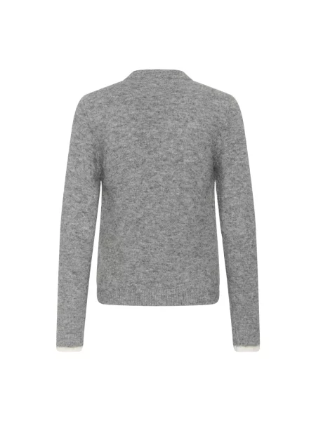 Dzianinowy sweter Kaffe szary