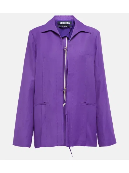 Geacă Jacquemus din țesătură twill violet