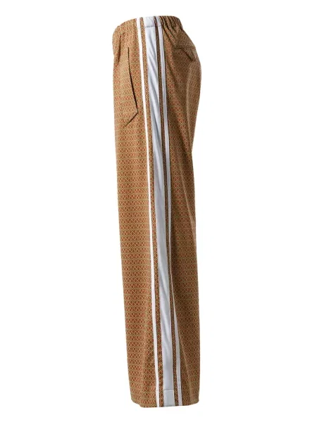 Pantaloni Egonlab cu imagine cu imprimeu geometric maro