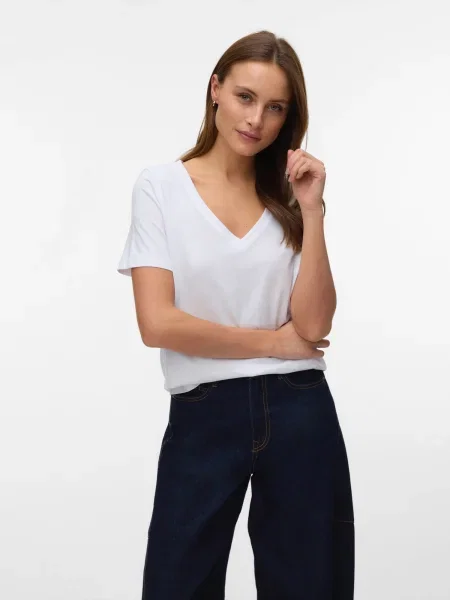VERO MODA Tricou VMPAULINA' alb
