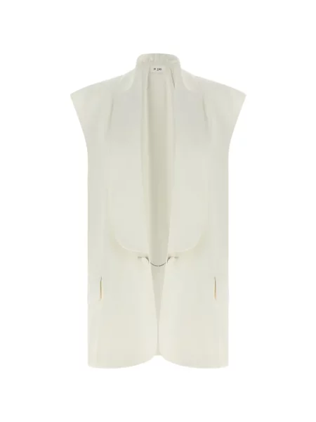 Kołnierzykowy kamizelka Di.la3 Pari' biała