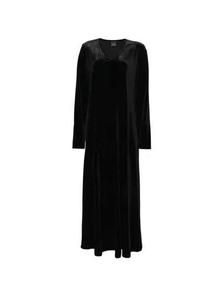 Rochie maxi Marina Rinaldi de catifea cu decolteu în V negru