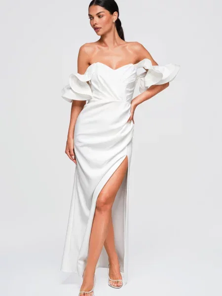 Rochie de seară Edoti alb