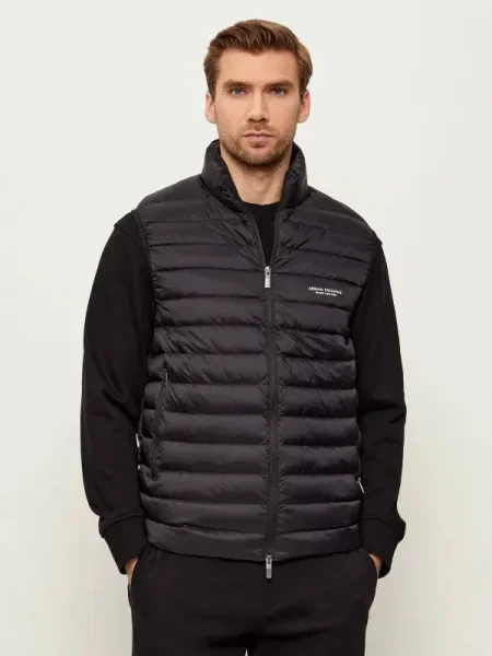 Armani Exchange De puf vestă | regular fit negru