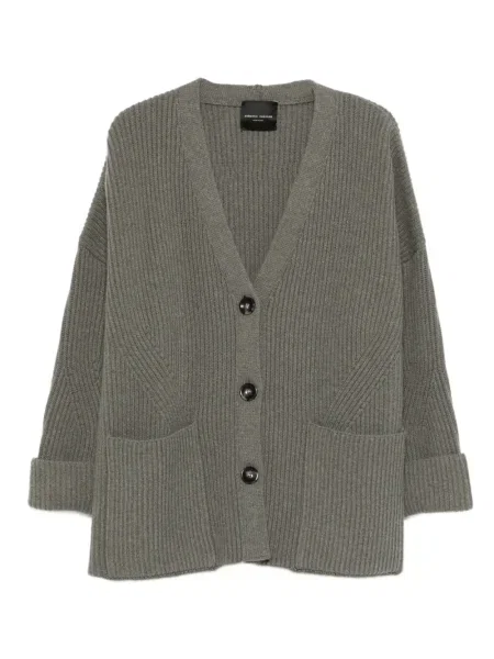 Cardigan Roberto Collina tricotate gri