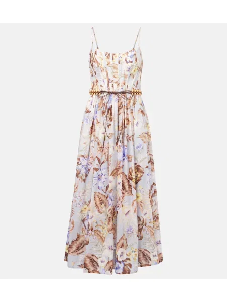 Rochie Zimmermann cu model floral de costum