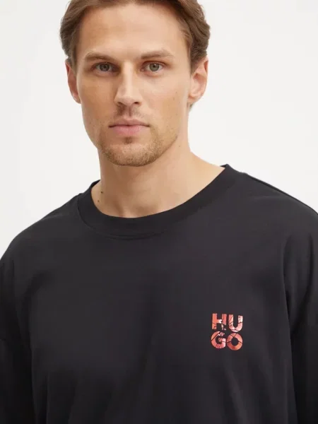 HUGO longsleeve piżamowy czarna