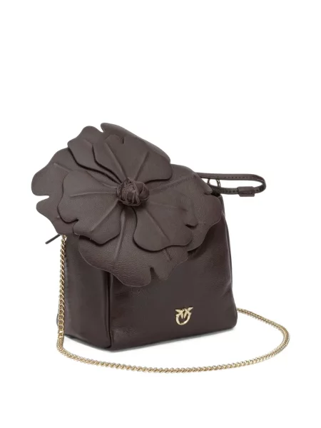 Φλοράλ clutch Pinko με απλικέ καφέ