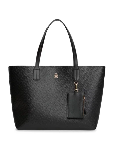 TOMMY HILFIGER Μεγάλη τσάντα TOTE MONO' μαύρο