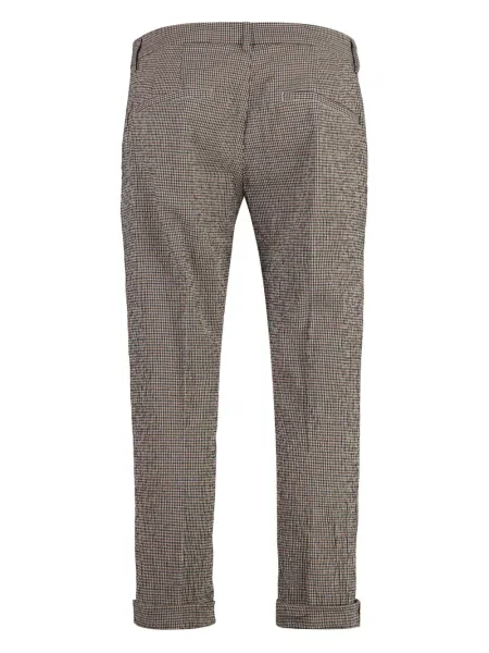 Pantaloni Dondup în carouri maro