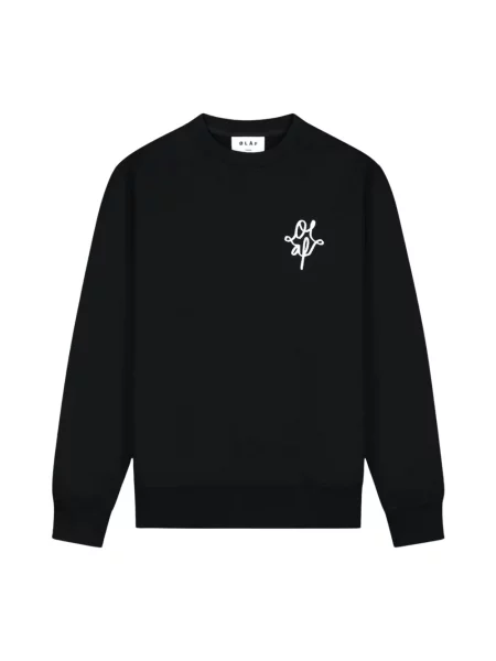 Bluza Olaf Hussein z okrągłym dekoltem czarna