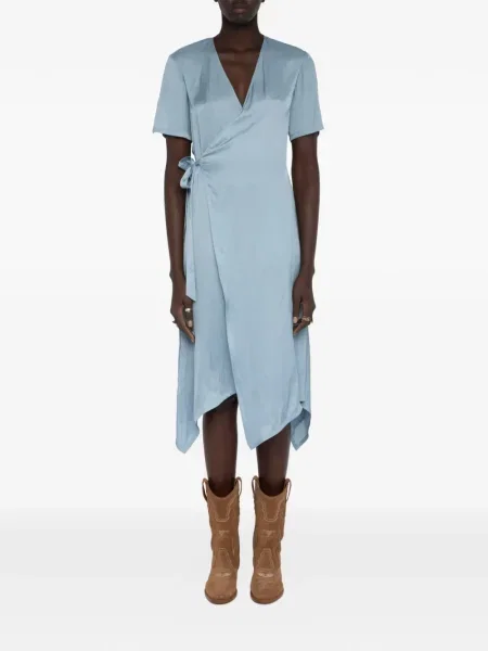 Rochie Zadig&voltaire din satin de costum albastru