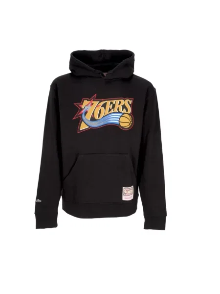 Bluza z kapturem Mitchell & Ness z logo czarna