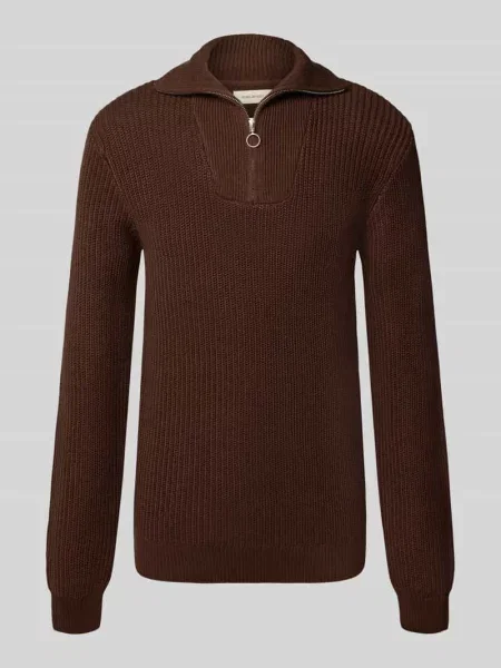 Bluza z kołnierzem i detalem z logo model ‘DENO’ Blend