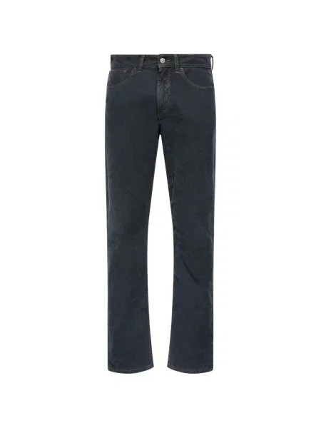 Cu centură pantaloni Mm6 Maison Margiela de catifea cord albastru