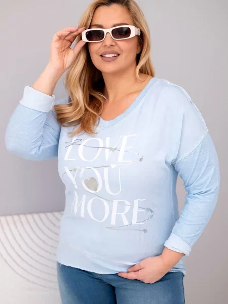 Bluză Kesi Włoski zdrențuiți albastru