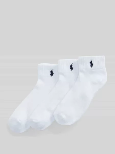 Skarpety z mieszanki bawełny w zestaw 3 szt. Polo Ralph Lauren białe