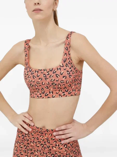 Sutien sport Billabong cu imagine cu model leopard portocaliu