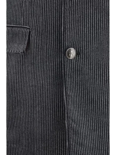 Sacou Brunello Cucinelli de catifea cord gri