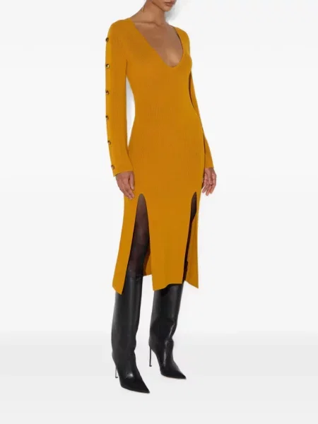 Rochie Elisabetta Franchi tricotate galben