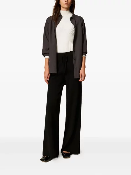 Pantaloni Twinset cu crăpătură negru