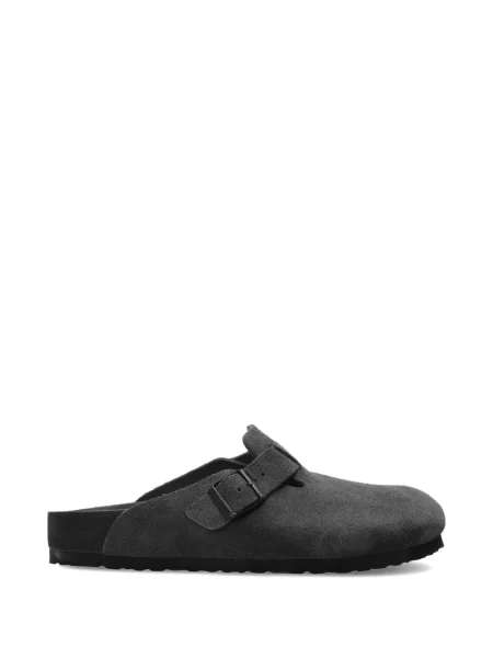 Saboți Birkenstock cu cataramă cu bretele gri