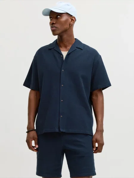 JACK & JONES Cămașă JJGLOBAL bleumarin