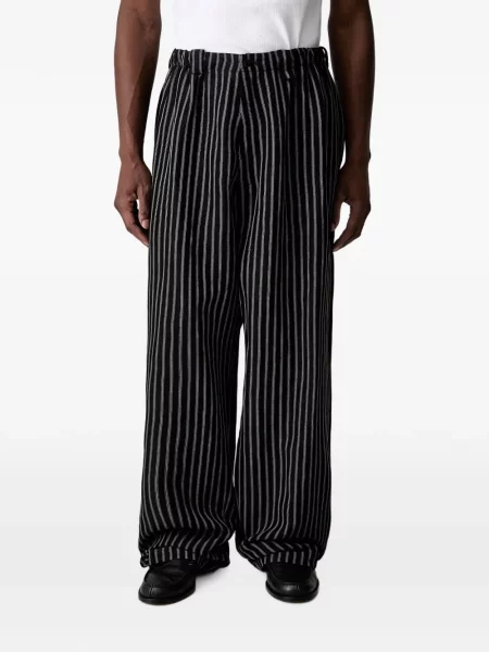 Pantaloni Willy Chavarria cu dungi negru