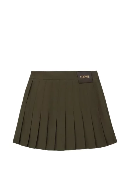 Mini fusta plisata Loewe plisată verde