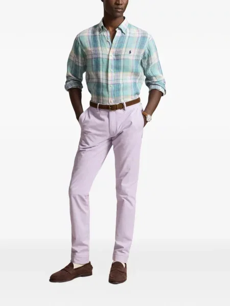 Șosete Polo Ralph Lauren cu broderie în carouri de flanelă verde