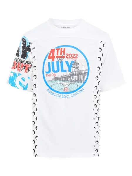 Tricou Marine Serre alb